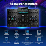 Denon DJ PRIME 4+ controlador DJ autónomo con Separación de Stems en 4 Decks, streaming por wifi, Mezclador, pantalla táctil 10,1", control de luces