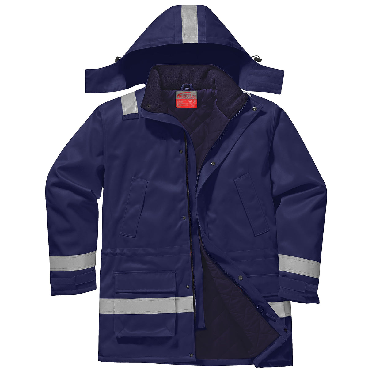 Portwest Chaqueta Winter Ignífuga Y Antiestática , Tamaño: XL, Color: Marino, FR59NARXL