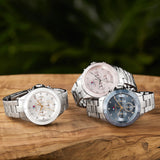 Tommy Hilfiger Reloj Analógico de Cuarzo multifunción para Mujer con Correas en Acero Inoxidable