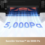Mova E20 Plus Robot Aspirador y Fregasuelos, 5000Pa Robot Aspirador Autovaciado, LDS Navigation, Aspiradoras y Fregonas 2 en 1, Cuerpo Compacto, Blanca