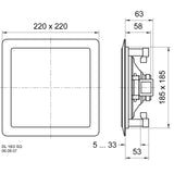 Visaton VS-DL18/2SQ - Altavoces (16,51 cm (6.5), 40W, 60W, 70-20000 Hz, 2 cm, Color blanco)