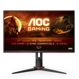 AOC Gaming 27G2SP - Monitor FHD de 27 Pulgadas, 165 Hz, 1 ms, FreeSync Premium (1920 x 1080, HDMI, DisplayPort), Color Negro y Rojo