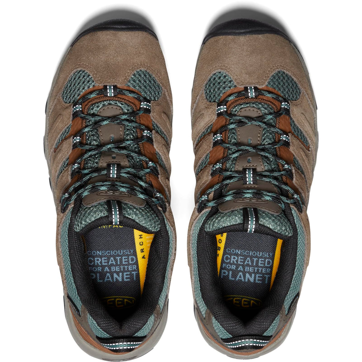 KEEN Women's Headout Waterproof Hiking Shoes, Shitake/Dark Forest, 38