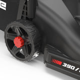 Güde Cortacésped Eco Wheeler 390 1,6 R (Motor de Gasolina de 4 Tiempos 1,6/2 (kW/PS), Ancho de Corte 390 mm, Dispositivo de Pesca de 35 L, Ajuste de Altura de Corte 30 – 66 mm, siega, recolección,