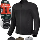 SHIMA OPENAIR Chaqueta Moto Hombre | Ligera y Transpirable Cazadora Moto Mesh de Verano Hombre con CE Espalda, Hombros, Codos Protecciones, Ajuste de la Anchura (Negro, XL)