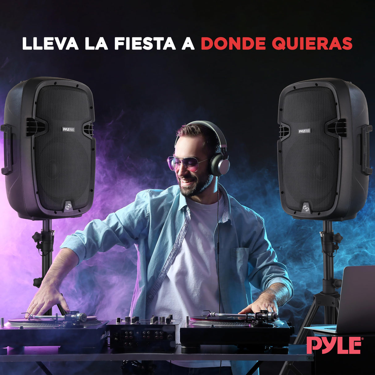 Pyle Altavoces, Bocinas, para DJ, Activos, Pasivos, 1000V, Bluetooth, Microfono, Control Remoto