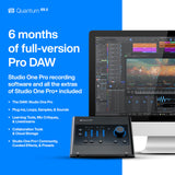 PreSonus Quantum ES 2 Interfaz de Audio USB-C, 2x2, 24-bit/192kHz con Preamplificadores MAX-HD y Software Studio One+