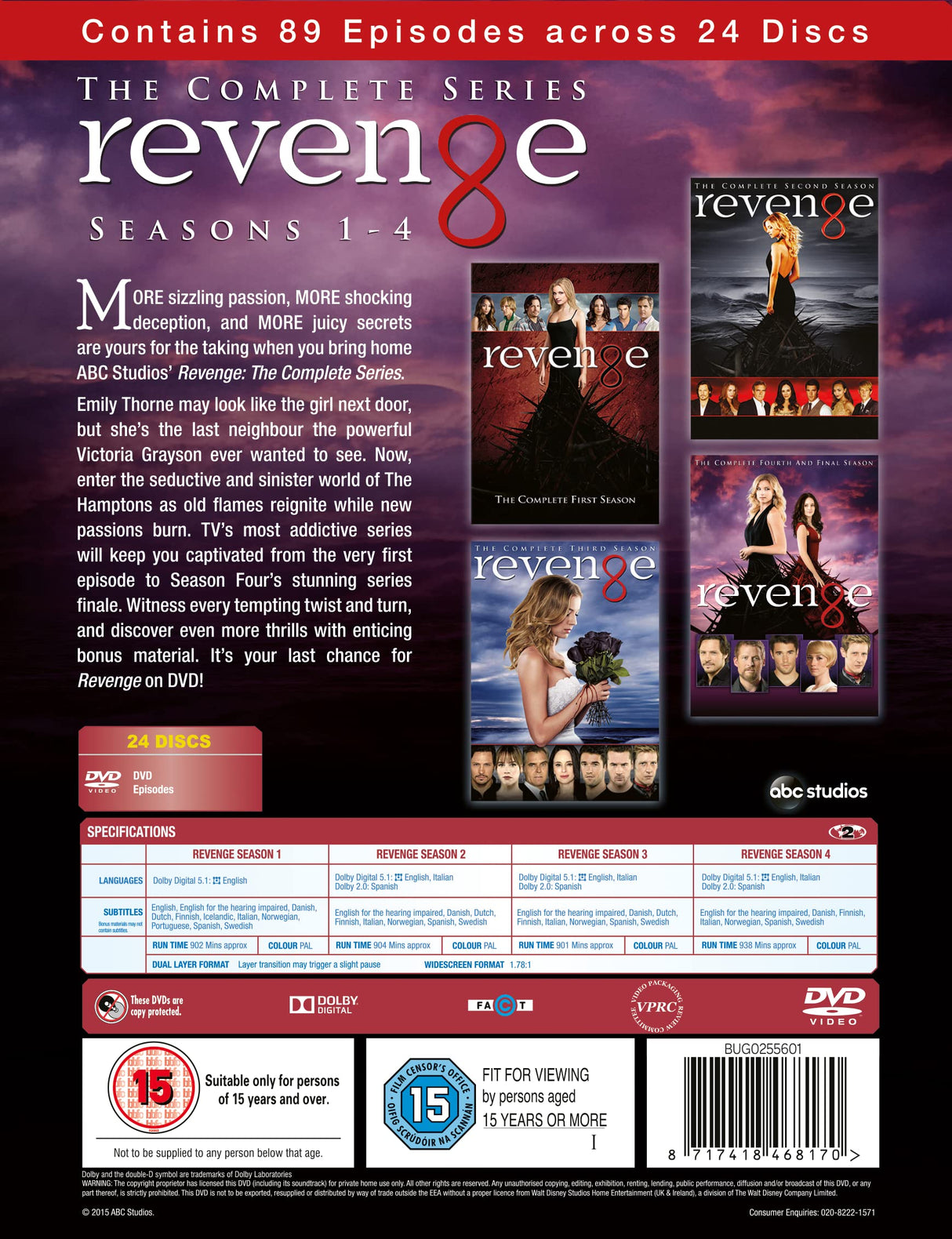 Revenge Season 1-4 [DVD]