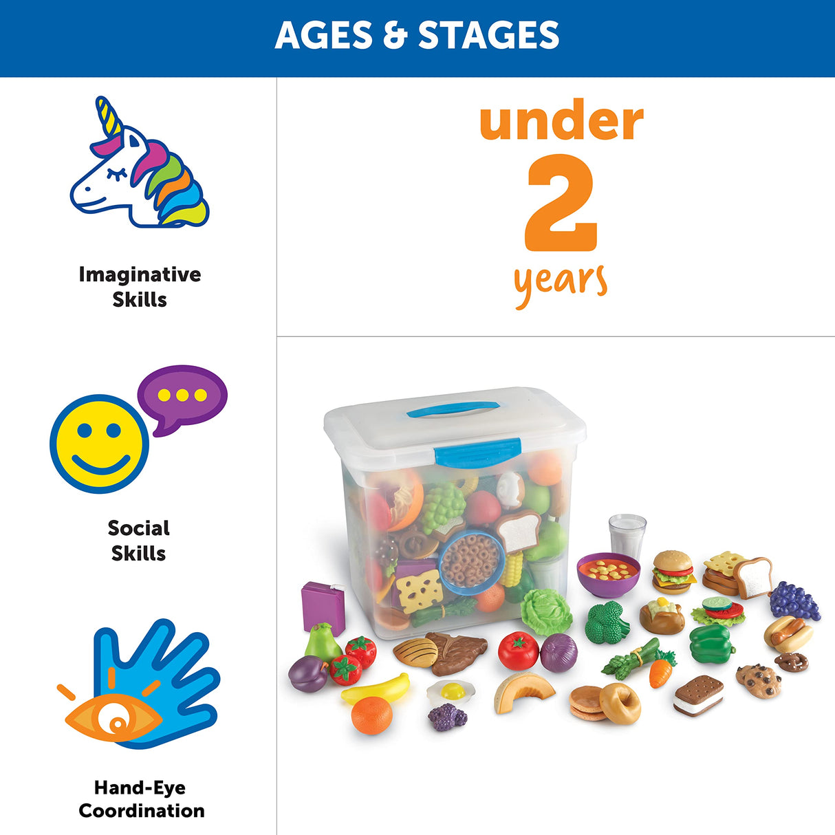 Learning Resources Set de Comida de Juguete para el Aula New Sprouts