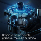 Siemens - Cafetera superautomática EQ700, pantalla Touch&Slide, coffeeWorld, Home Connect, acero inoxidable y blanco, TQ715R03