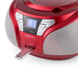 ONECONCEPT Groovie Boombox - Reproductor de música portátil (Reproductor de CD, MP3)