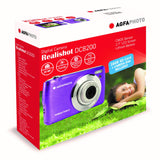 AGFA Photo Realishot DC8200 - Cámara Digital Compacta, 18MP, Video Full HD, Pantalla LCD 2.7'', Zoom Óptico 8X, Batería de Litio y Tarjeta SD de 16GB - Violeta