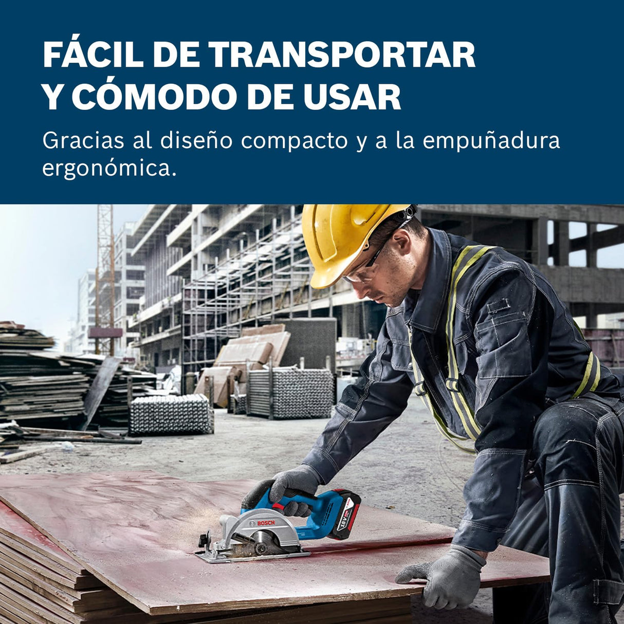 Bosch Professional 18V System sierra circular a batería GKS 18V-51, motor Brushless sin escobillas, incl 1 disco de corte [140 mm], guía paralela, sin batería/cargador