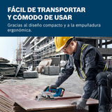 Bosch Professional 18V System sierra circular a batería GKS 18V-51, motor Brushless sin escobillas, incl 1 disco de corte [140 mm], guía paralela, sin batería/cargador
