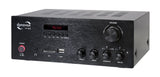 Dynavox VT-80 Amplificador estéreo Compacto, terminales de conexión atornillables para 4 Altavoces, Control Remoto Solo para entradas Digitales (USB, Tarjeta SD), Antena BT integrada, Negro