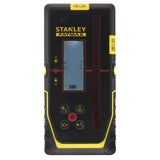Stanley FatMax - Receptor láser rotativo (para láser rojo, gran área de trabajo: Ø 600 m, radio 300 m, 2 niveles de precisión, ventana de receptor extragrande), color negro y amarillo