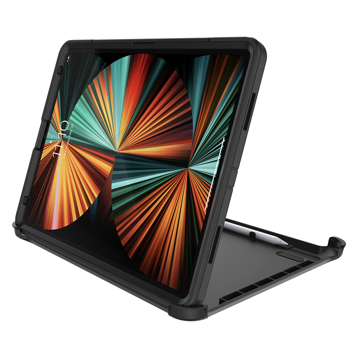 Otterbox Funda Defender para iPad Pro 12,9' (3.ª Gen/4.ª Gen/5.ª Gen/6.ª Gen), Ultrarresistente con Protector de Pantalla Integrado,Testeada 2X Estándares Militares, Negro, Sin Pack Retail