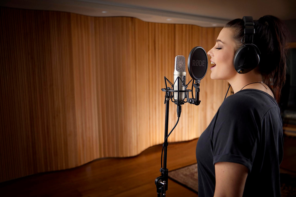 RØDE NT2-A Micrófono de condensador cardioide de gran diafragma versátil RØDE NT2-A con patrón polar conmutable, atenuador y filtro paso alto para grabación de voces e instrumentos