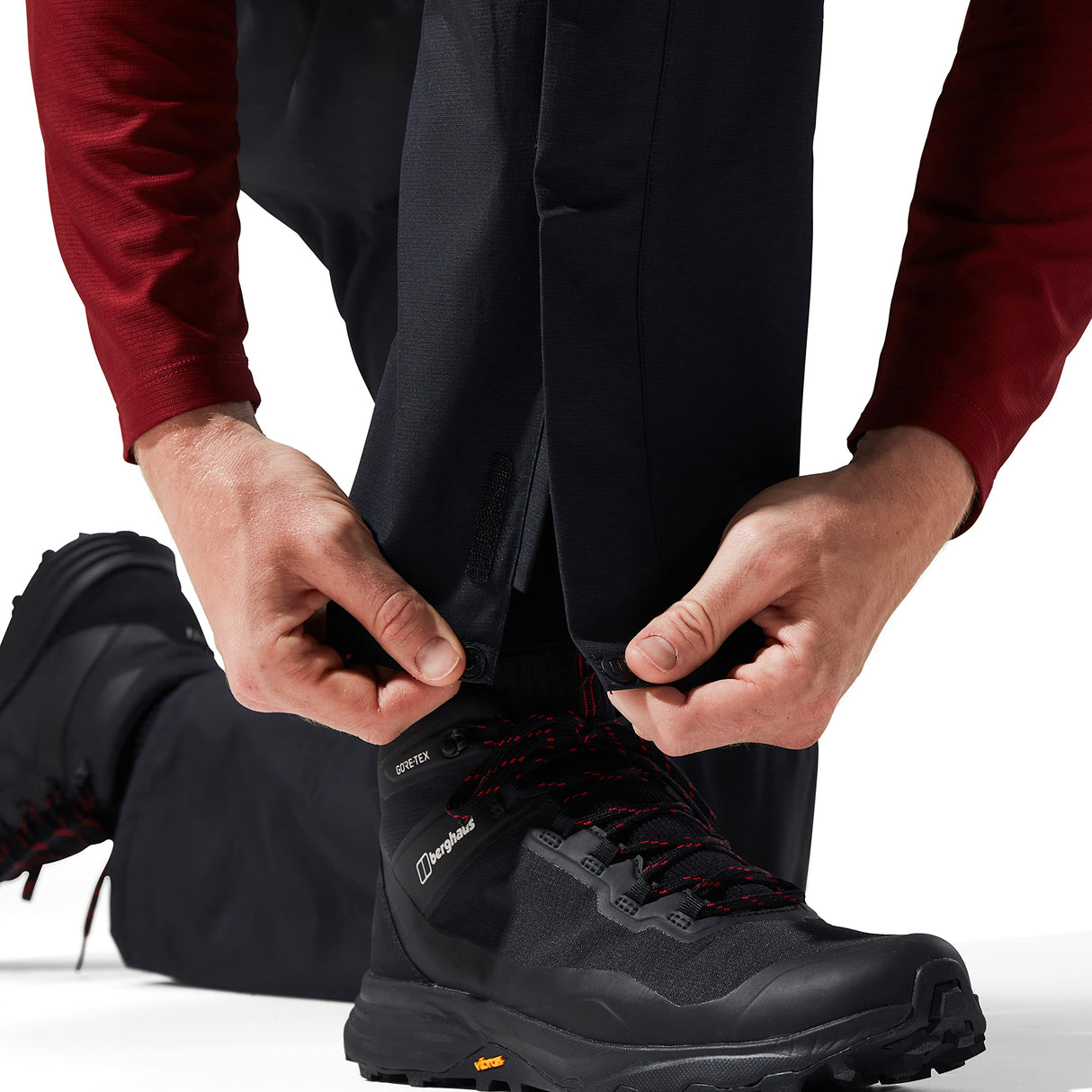 Berghaus 422077BP6 Pantalones para Caminar, Hombre, Black/Black, 3XL