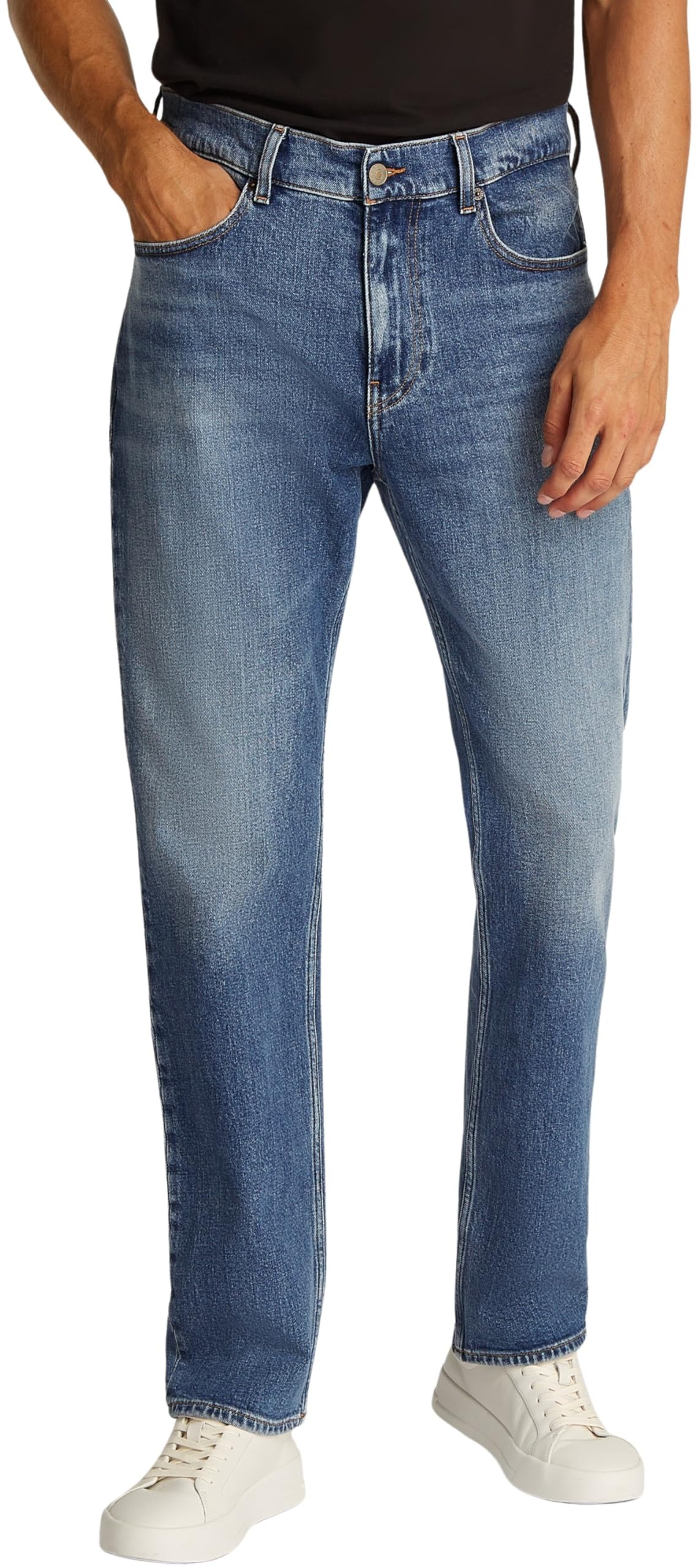 Tommy Jeans Vaqueros Hombre Ryan Slim Straight Leg, Azul (Denim Medium), 30W/38L