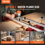VEVOR Trineo Enrutador Plantilla Portátil para Aplanar Losas de 1625 mm Carpintería para Aplanar Losas Plantilla Guía de Losa Herramienta de Cepillado para Aplanar Madera Bricolaje