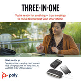 Altavoz manos libres Bluetooth portátil personal Poly Sync 20 (Plantronics) - Larga duración de la batería - Reducción del ruido o de ecos, Funciona: Teams (certificado), Zoom, PC, teléfonos celulares