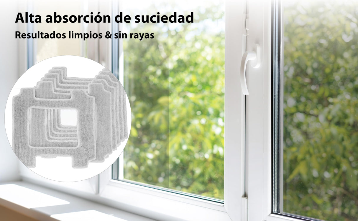 Lifenaxx LX-047, robot eléctrico limpiacristales avanzado con 4 boquillas de pulverización, 4 programas de limpieza, motor sin escobillas, mando a distancia - también para las ventanas sin marco