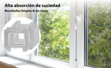 Lifenaxx LX-047, robot eléctrico limpiacristales avanzado con 4 boquillas de pulverización, 4 programas de limpieza, motor sin escobillas, mando a distancia - también para las ventanas sin marco