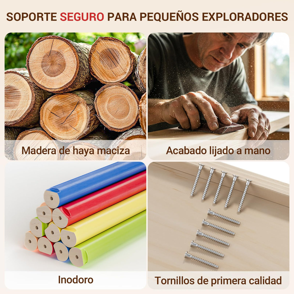 COSYLAND 8 en 1 Triángulo de Escalada Montessori con Arco y Rampa, Set Plegable Infantil, Juguete de Madera Resistente para Interior, Niños 18 Meses-6 años, Colores Arcoíris, Grande