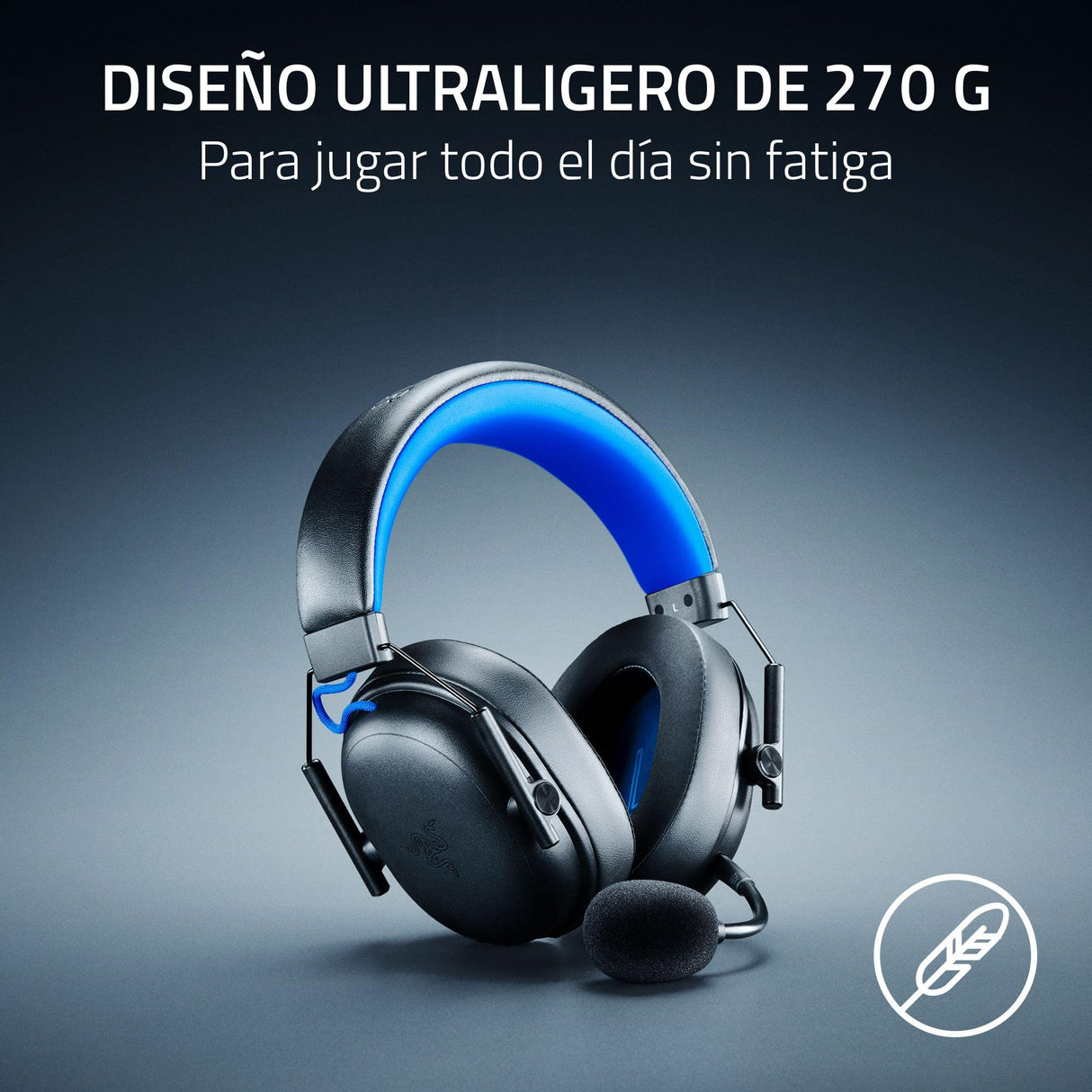 Razer BlackShark V3 X HyperSpeed for PlayStation - Auriculares inalámbricos para esports - Ultraligeros 270g - TriForce 50mm - Micrófono desmontable - HyperSpeed 2,4 GHz & Bluetooth - PS5/PC | Negro