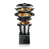 Ufesa Totalchef RK5 Robot de Cocina con Cocción, Varios Programas para Cocinar, 1700 W de Potencia, Pantalla LCD, Jarra con Capacidad de 3,5 L, Recetario y Manual en Italiano, Sin BPA