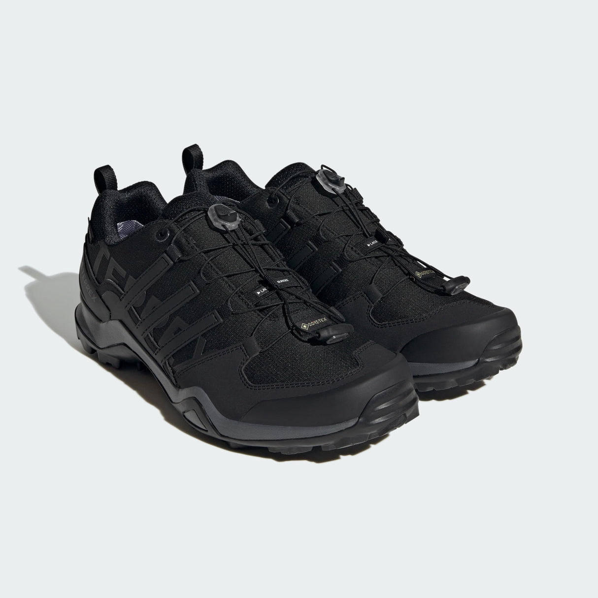 adidas Terrex Swift R2 Gore-Tex Hiking Shoes, Zapatos de Senderismo Hombre, Core Black/Core Black/Grey Five, 43 1/3 EU
