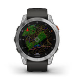 Garmin EPIX 2 - Reloj GPS Multideporte con Pantalla táctil AMOLED, Funciones Superiores, frecuencia cardíaca, mapas y música, Plata Gris