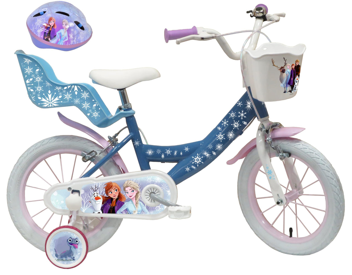 Vélo ATLAS 14 Pulgadas Incluido Bicicleta niños, Frozen y Casco, Azul