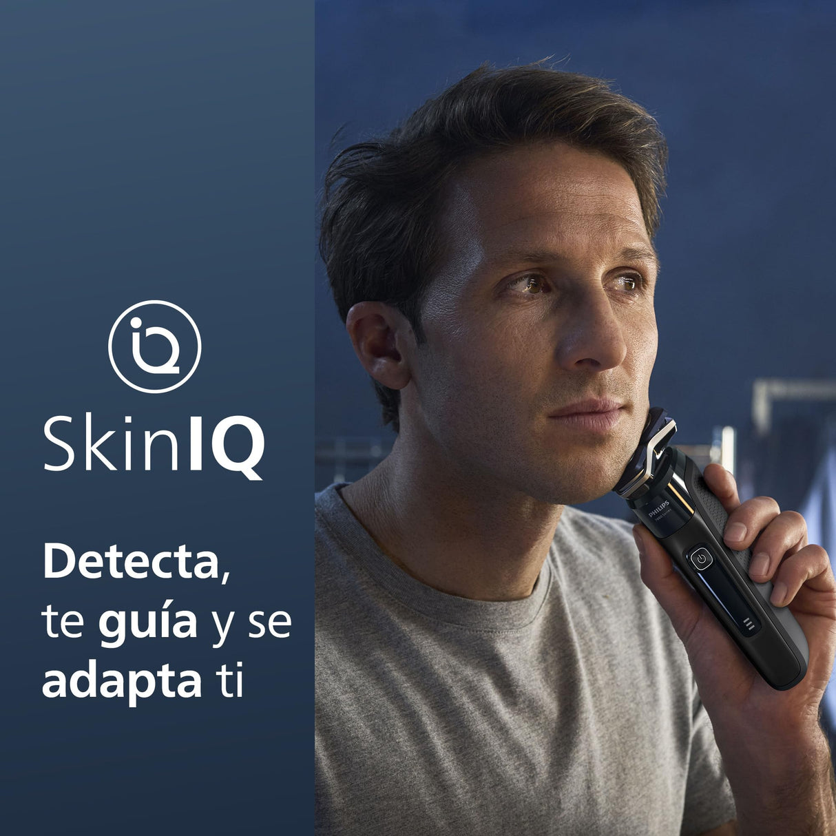 Philips Serie 7000 Afeitadora Eléctrica Hombre, Máquina de Afeitar Barba con Recortadora, 45 cuchillas, 60min de uso, En Seco y Húmedo, Recargable, Centro de Limpieza, Base Carga, S7886/55, Negro