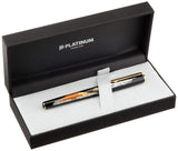 PLATINUM Pluma estilográfica japonesa VICOH KANAZAWA GOLD LEAF 18KT MT FUJI/Nib/pluma: F/hecha a mano/pluma de oro de 18 quilates/con caja de regalo/pluma estilográfica negra