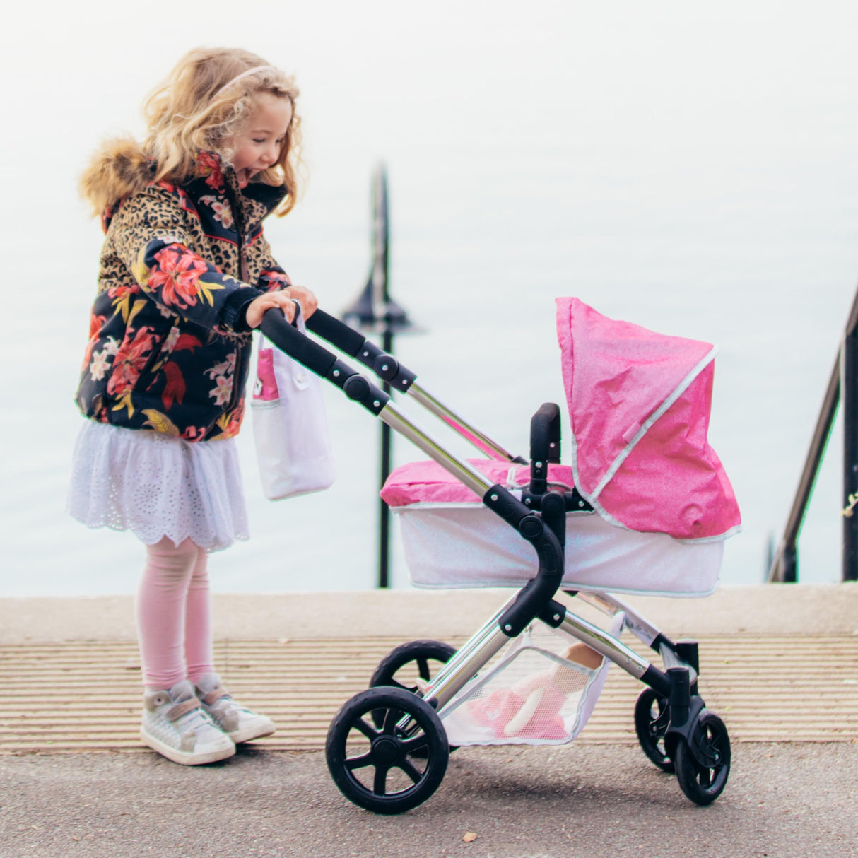 Roma Stephanie Single Dolls Pram - Sparkle 3-9 Years