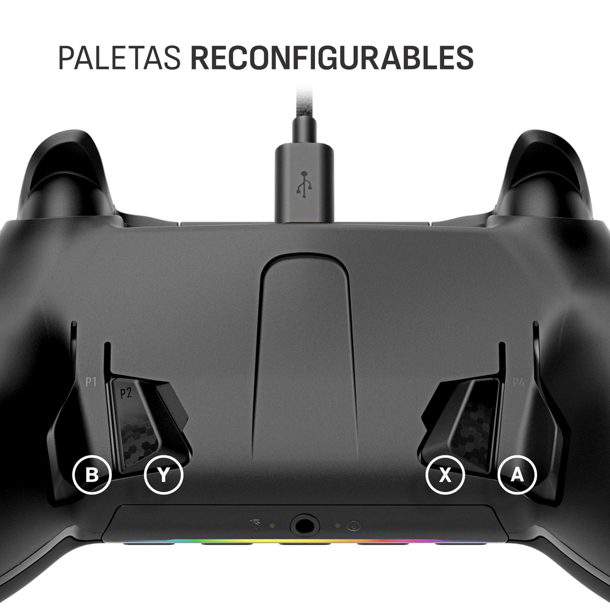SCUF ENVISION V1 (2023) Controlador para Juegos con Cable de PC - Cinco Teclas G Extraíbles - Palancas Traseras Extraíbles - Compatible con iCUE - Negro