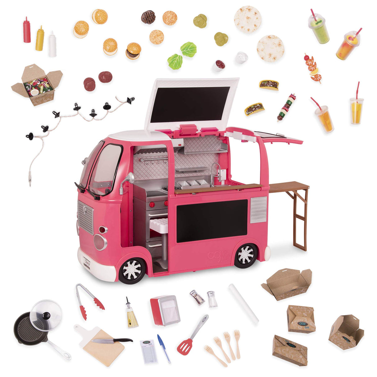 Our Generation BD37969Z - Food truck rosa