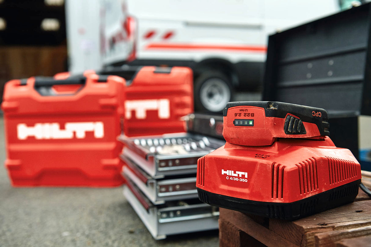 Hilti 2028875 Cargador rápido batería de Ion Litio C 4/36-350 230V (Compatible con 12 V, 14 V, 22 V y 36 V. Salida 9 A y 350 W. En Caja)