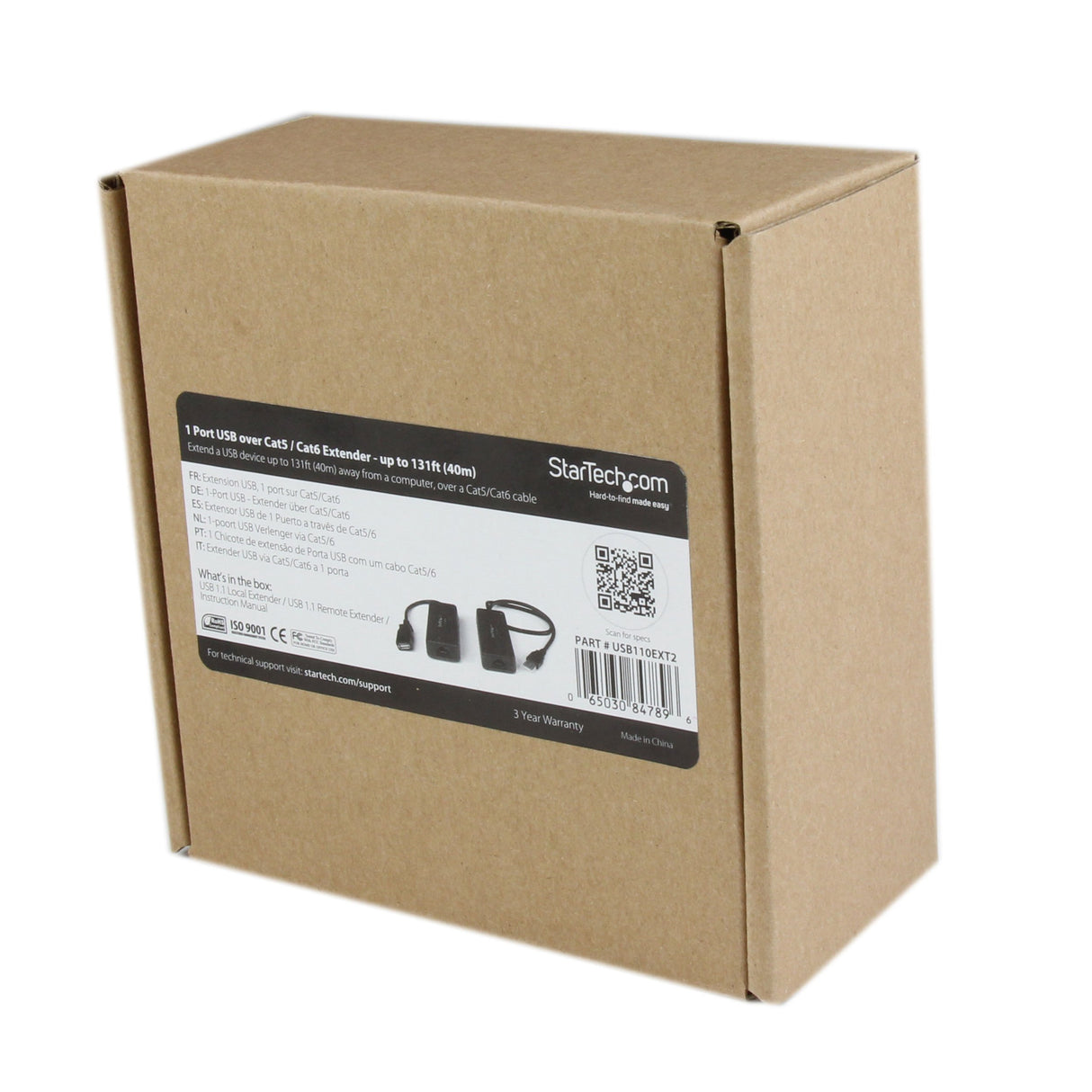 StarTech.com Extensor 1 puerto USB 1.1 por cable Ethernet Cat5 Cat6 UTP RJ45 40m de alcance rango