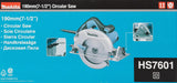 Makita HS7601 - Sierra circular 1.200W 190mm
