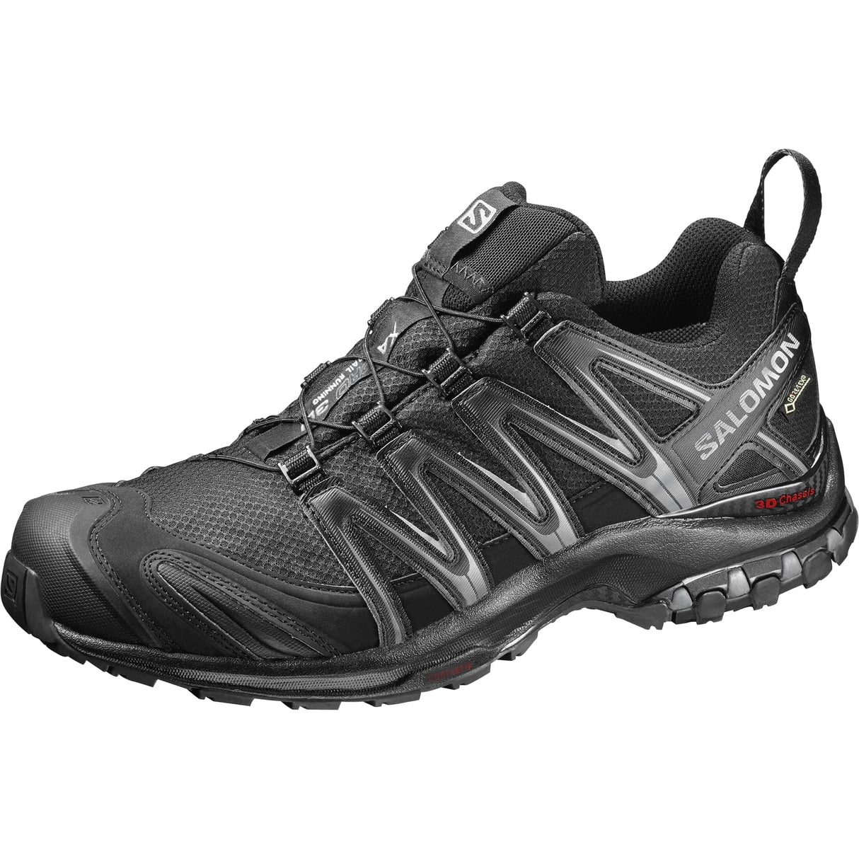 Salomon XA Pro 3D Gore-Tex Zapatillas de Trail Running para Hombre, Ajuste preciso, Agarre en todo tipo de terrenos, Impermeable, Black, 45 1/3