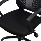 SONGMICS, Silla Giratoria, Regulable en Altura, Función de Inclinación, Respaldo y Asiento de Malla Transpirable, para Estudio de Oficina, Carga Máx. 120 kg, Negro OBN22BK, 58 x 60,5 x (96-104) cm
