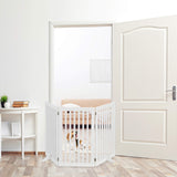 relaxdays Barrera de Seguridad para Perros, Ajustable, 3 Paneles, Reja Protectora Mascotas, 91,5x154 cm, MDF, Blanco, Tablero de Fibras, 3