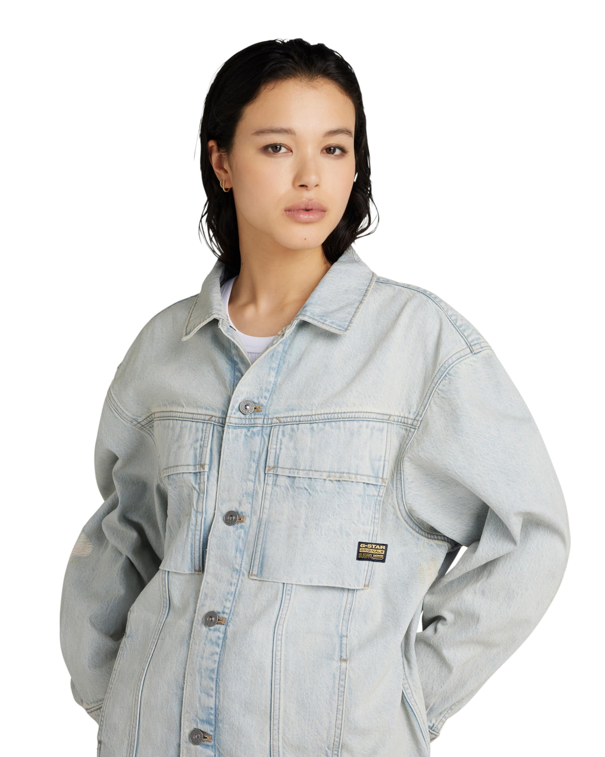 G-STAR Para Mujer Chaqueta Oversized Denim, Azul (vintage akoya blue D24340-D536-G327), XL