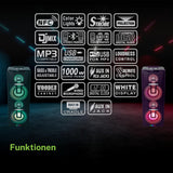 Altavoz Multimedia MUSE M-1990 DJ Bluetooth, USB, CD, Efectos Luz,1000W