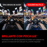 Insta360 Ace Pro 2 Paquete Estándar - Cámara de acción 8K Impermeable co-diseñada con Leica, Sensor de 1/1,3", Dual Chip IA, excelente en Baja luz, Audio Superior, Pantalla abatible y edición por IA