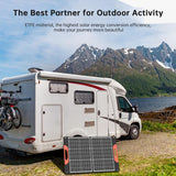 Rosaking 60W Cargador Solar Portátil, USB C+A + DC Panel Solar Plegable para Jardín, Balcón, Camping,para Generador Portátil, Pesca,Smartphone, GoPro,Portátiles