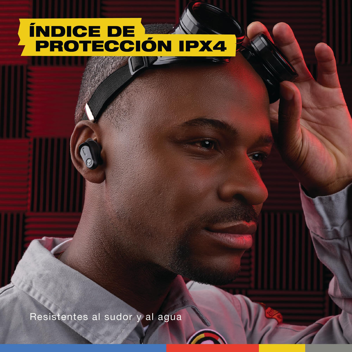 Skullcandy Auriculares inalámbricos Method 360 ANC Sonido Bose, audífonos Bluetooth, cancelación de Ruido, 40 Horas de autonomía, Resistentes al Sudor y Agua, micrófono para iPhone y Android - Negro